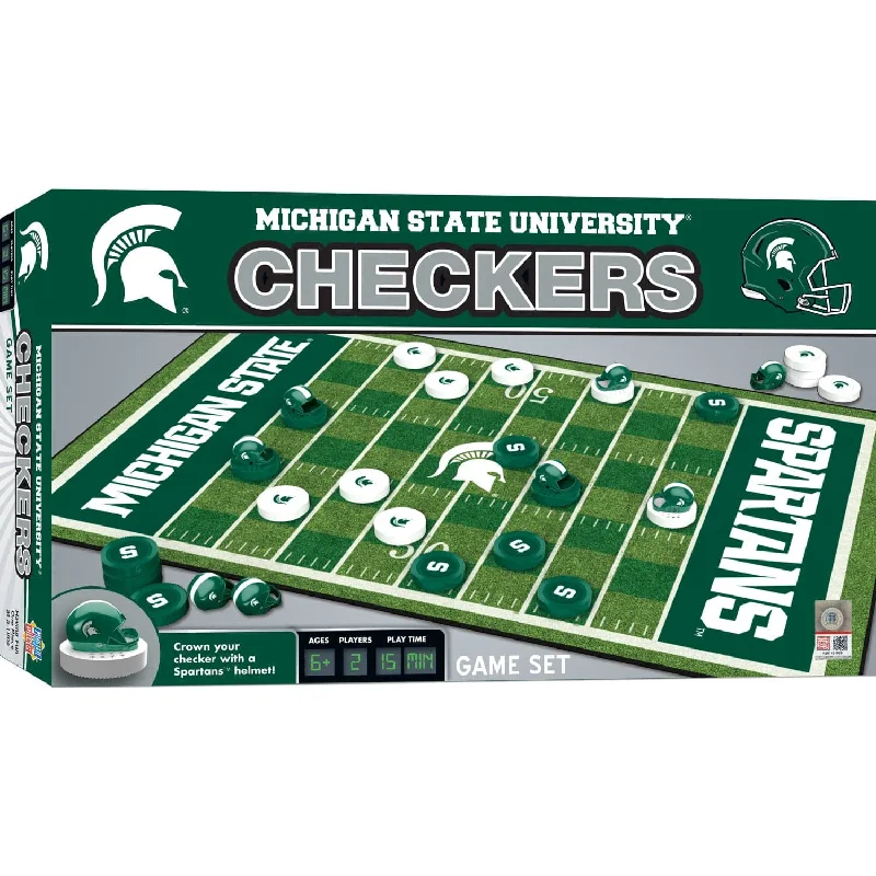 Michigan State Spartans Checkers Board Game