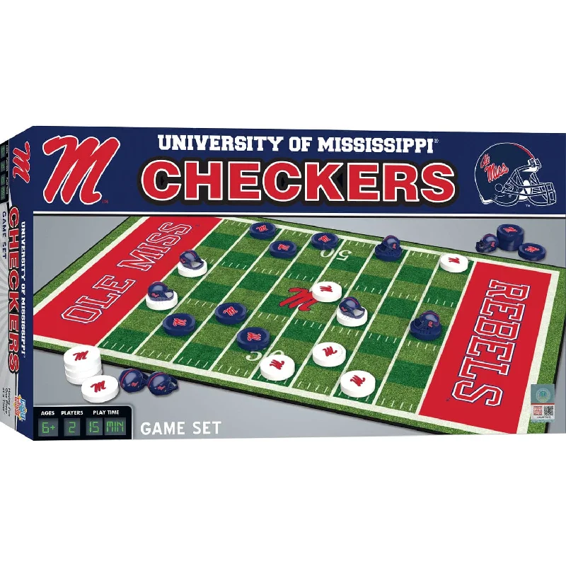 Ole Miss Rebels Checkers Board Game