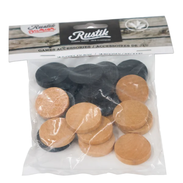 Rustik Junior Wooden Checkers Disc 20 Pce