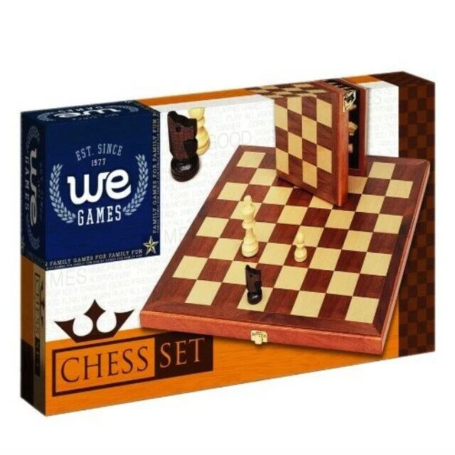 11" FOLDING WOOD CHESS SET