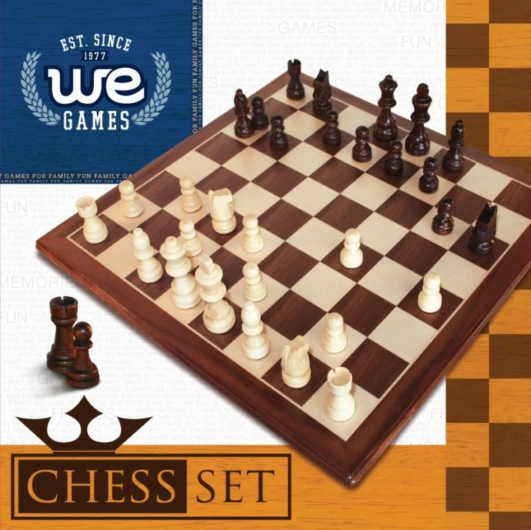 12" WOODEN CHESS SET