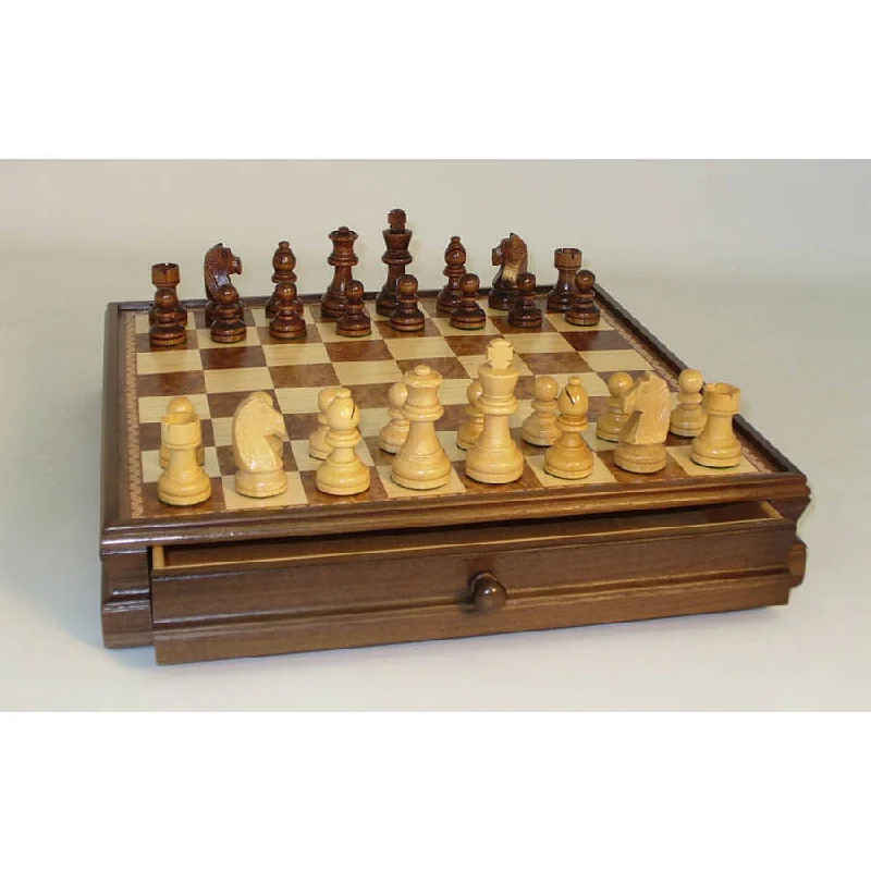 Angels Chess - 15'' Walnut-Maple w/ Drawer