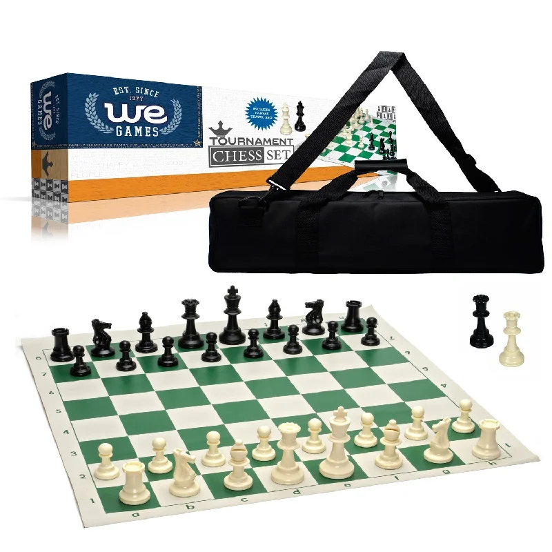 BLACK DELUXE TOURNAMENT CHESS SET