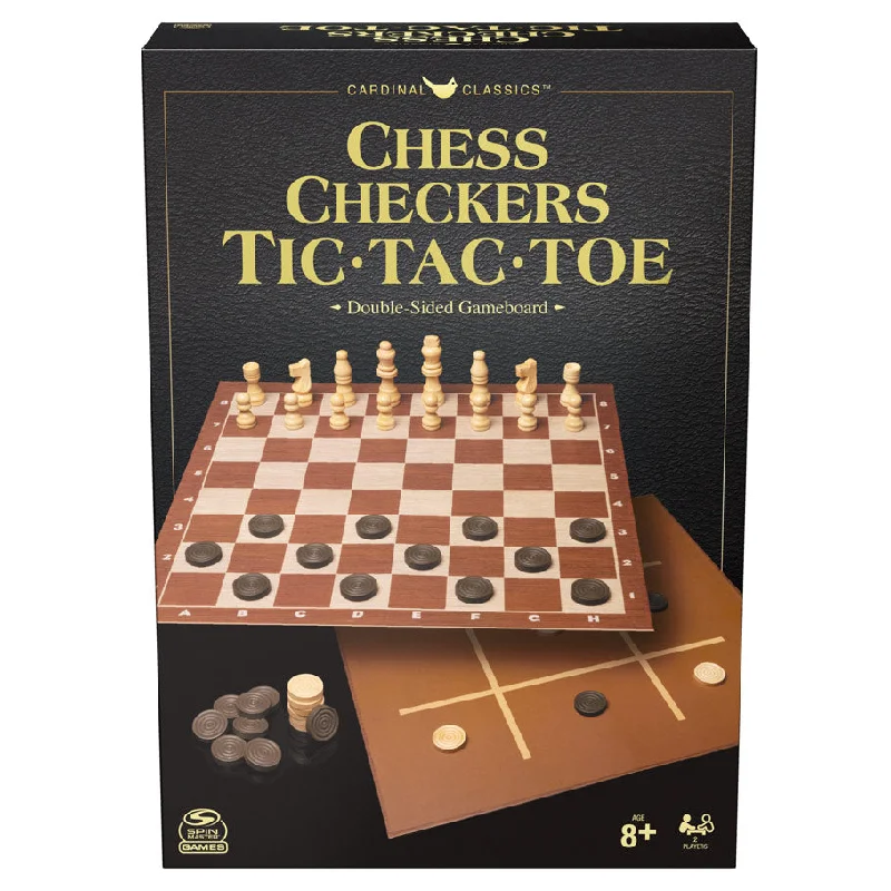 Cardinal Classics Chess, Checkers & Tic Tac Toe