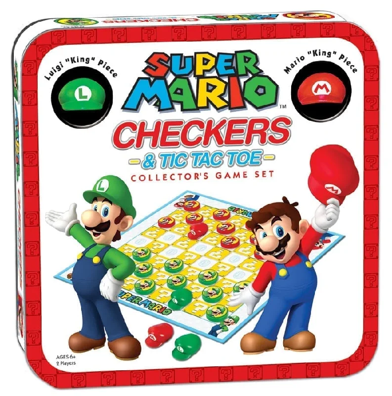 Checkers & Tic Tac Toe: Super Mario™  Mario vs Luigi