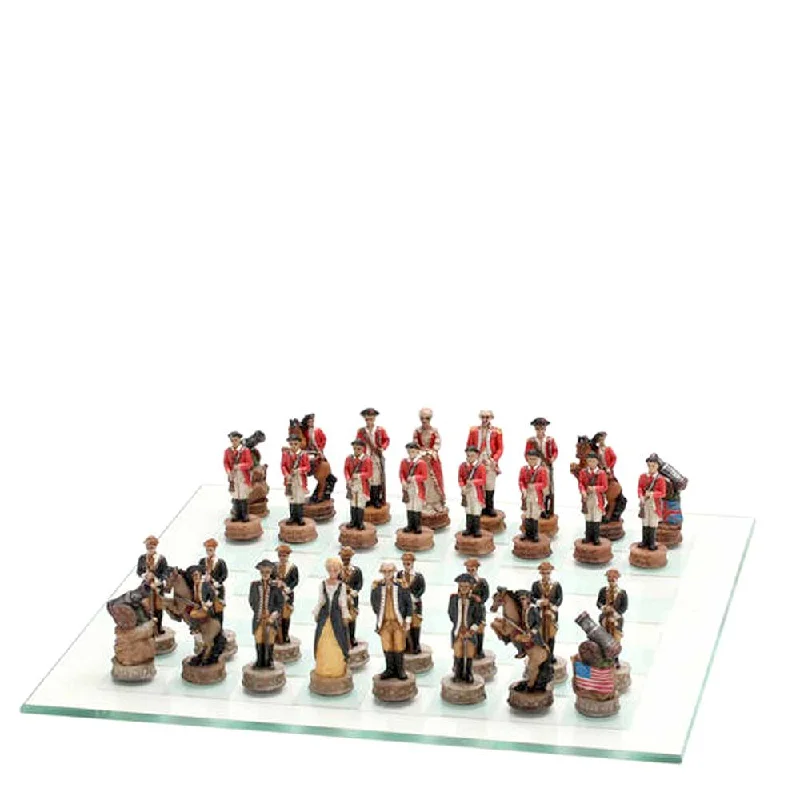 Collectible Hand Painted Themed Chess Sets With Glass Board