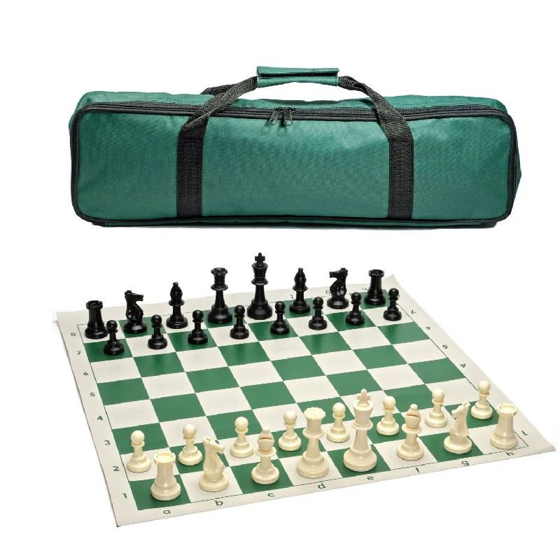 GREEN TOURNAMENT CHESS SET