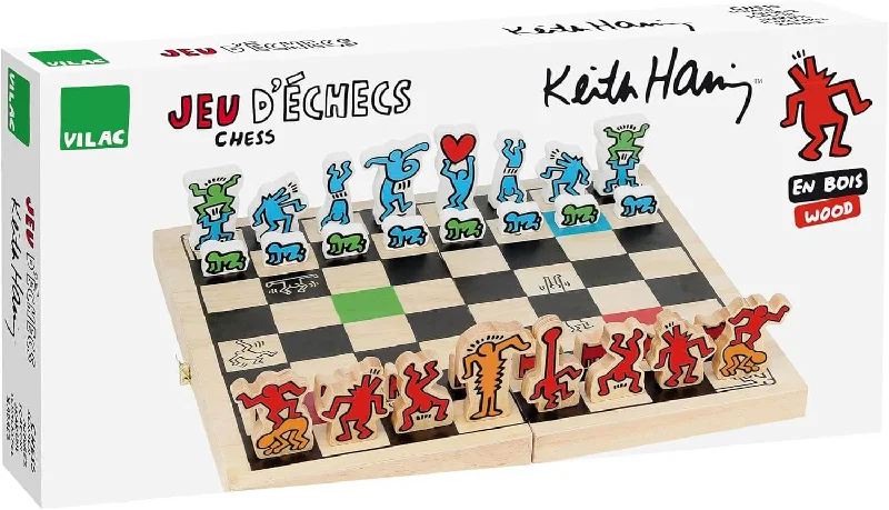 Keith Haring Chess In A Wooden Box