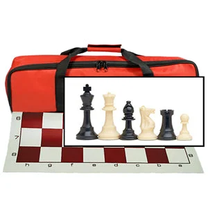 RED TOURNAMENT CHESS SET