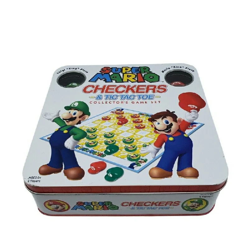 Super Mario - Checkers and Tic Tac Toe Tin