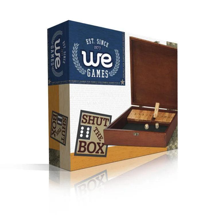 WE Games: Shut the Box - 12 Tile - Cherry Stain