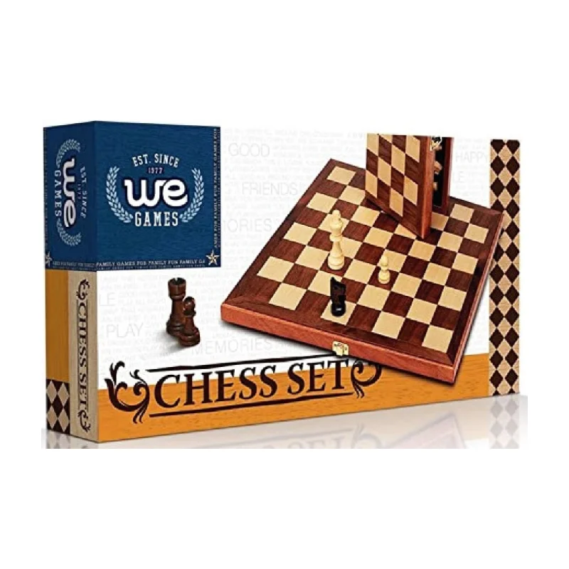 Wood Expressions Chess Set, FOLDING WOOD 11.5" WALNUT