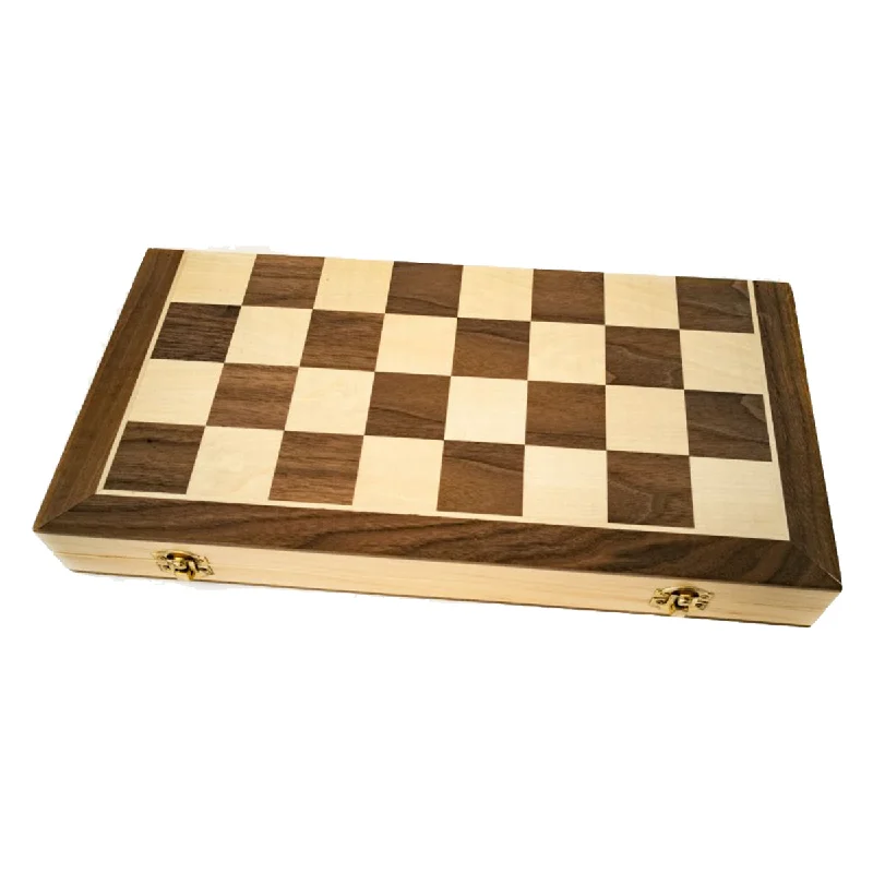 Wooden Folding Chess Checkers Backgammon Set 40cm