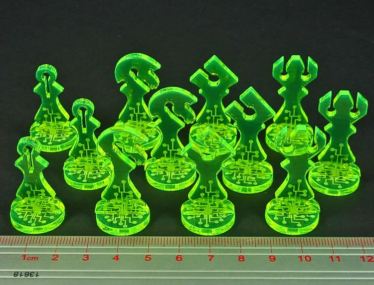 LITKO Net Hacker Chess Program Markers Compatible with Android: Netrunner, Fluorescent Green (12)