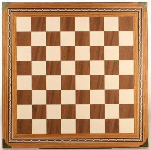 17.5" Mosaic Chessboard with Brass corners