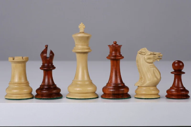 1849 Jaques Design Padauk Chess Pieces