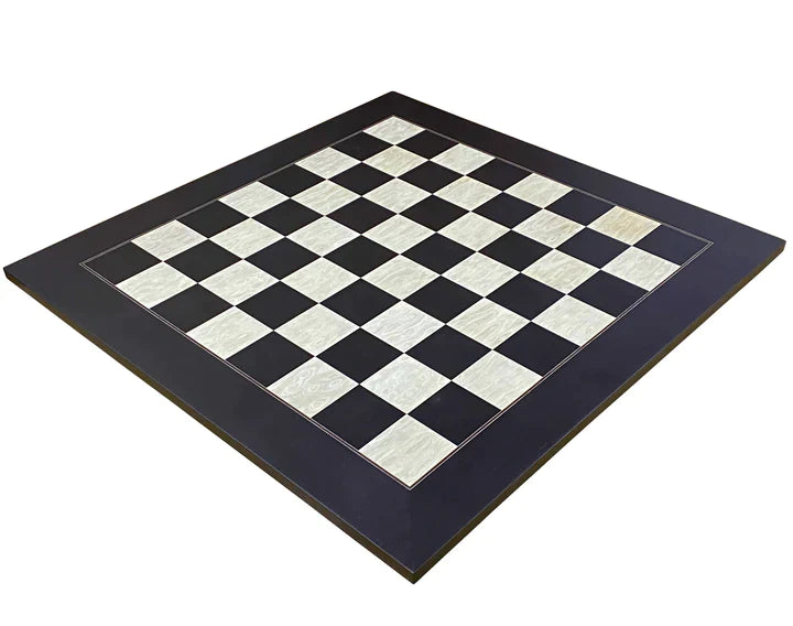 19.7 Inch Birdseye Maple Black Deluxe Chessboard