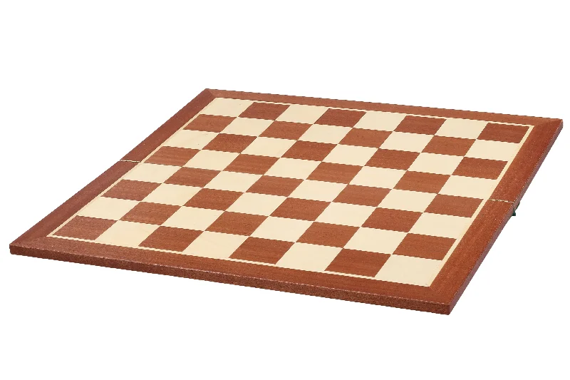 19" Folding Wooden Chess Board - Sycamore & Mahogany