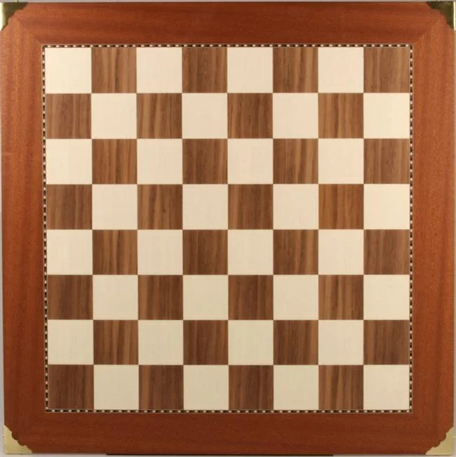 20" Champion Chessboard with Brass Corners