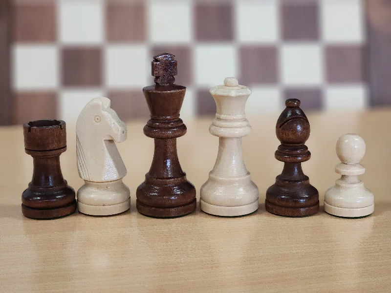 3 1/2" Economic Wooden Chess Pieces