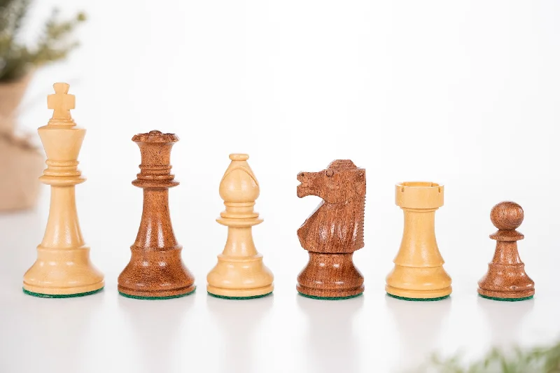 3 3/4" Club Series Wood Chess Pieces - Acacia