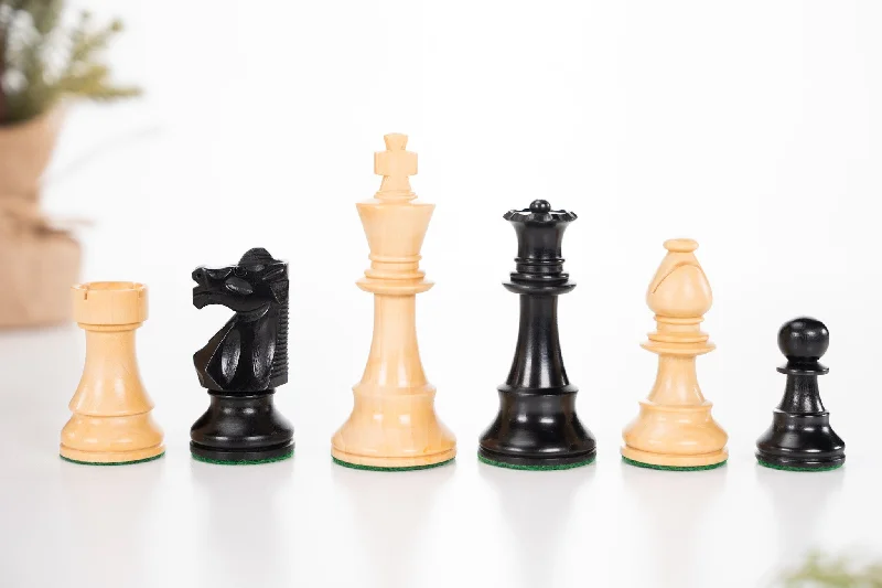 3 3/4" Club Series Wood Chess Pieces - Ebonized