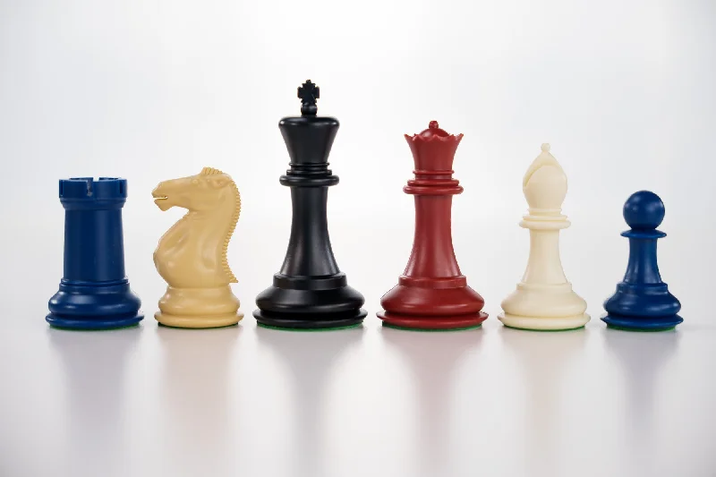 3 3/4" Commander Staunton Chess Pieces (per color or half set - 17 pieces)