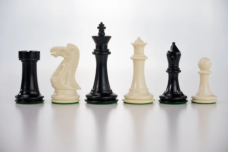 3 3/4" Executive Staunton II Chess Pieces, Black and White