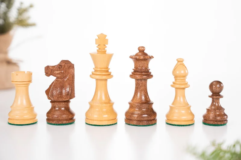 3 3/4" French Series Wood Chess Pieces - Acacia