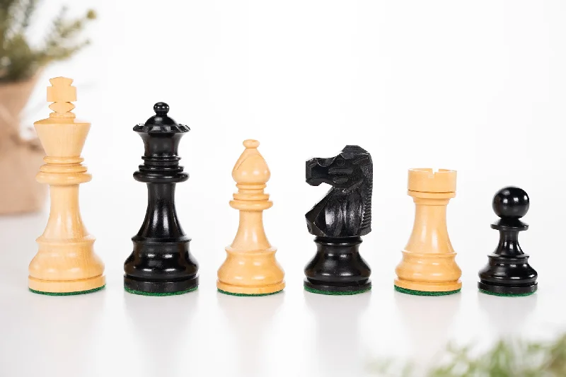 3 3/4" French Series Wood Chess Pieces - Ebonized