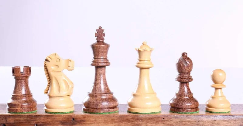 3 3/4" Sheesham Deluxe Staunton Chess Men