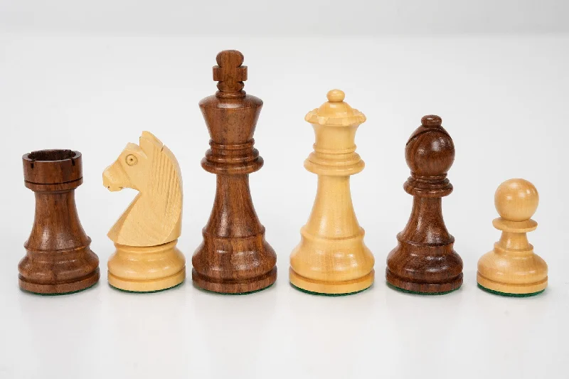 3 3/4" Timeless Chess Pieces - Sheesham & Boxwood