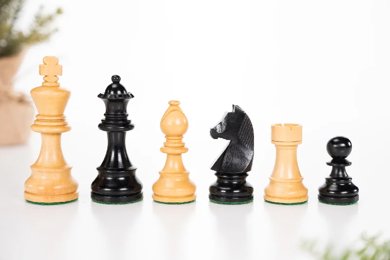 3 7/8" German Staunton Chessmen - Ebonized