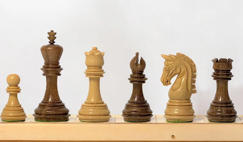 3.75" Imperial Acacia Boxwood Chess Pieces