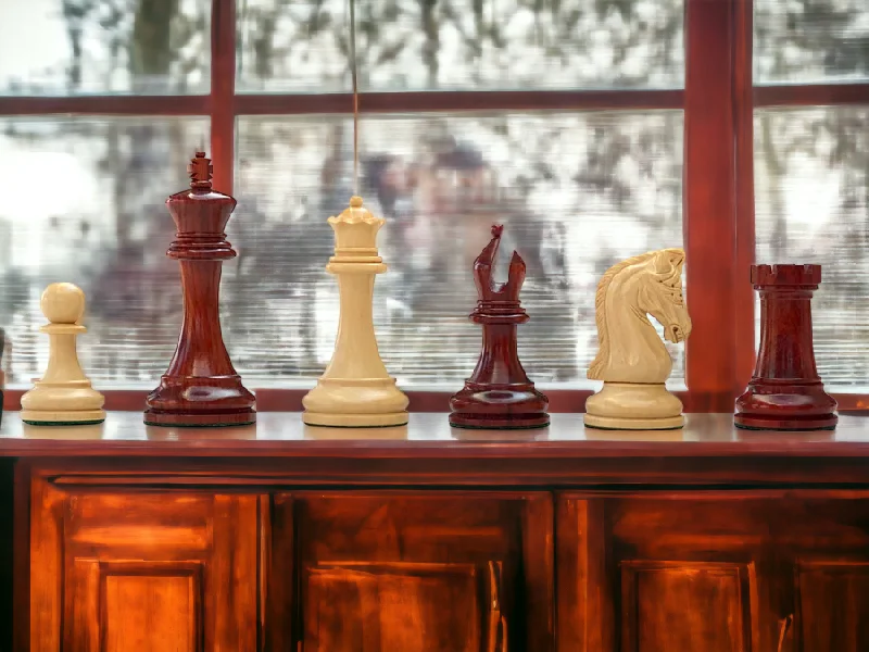 3.75" Tristan Imperial Padauk Chess Pieces