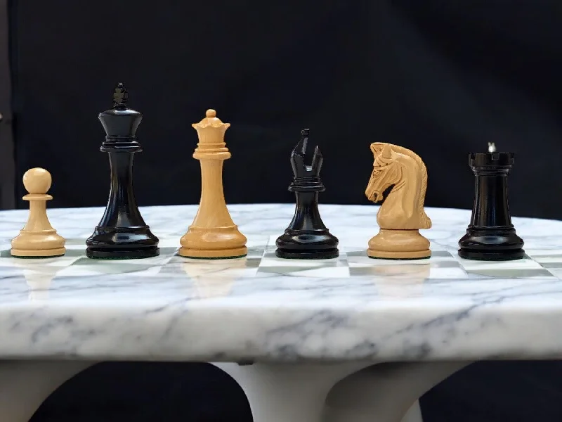 3.75" Tristan Imperial Ebony Chess Pieces