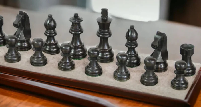 3 Inch Club Classic Ebonised Chess Pieces