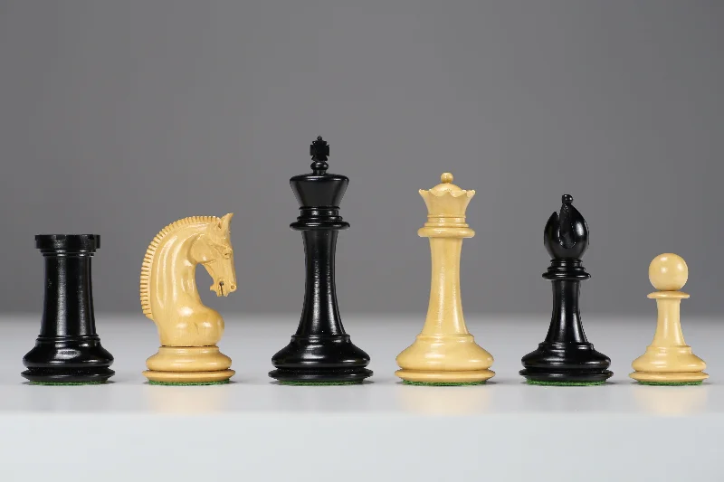 4.5" True Ebony Red Rum Design Chessmen