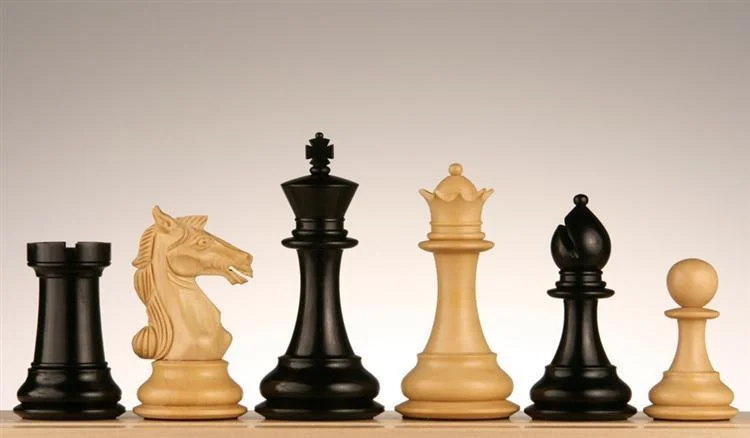 4" Aviator Staunton Ebony wood Chess Pieces