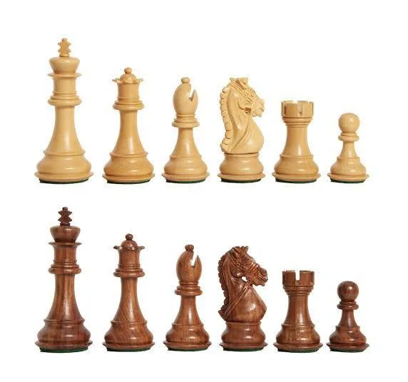 4" Bridled Knight Style Chess Pieces in Anjan