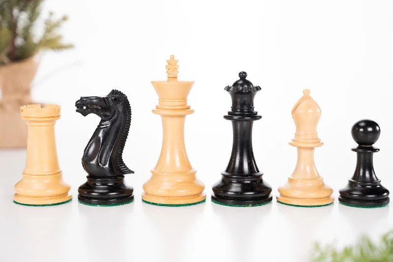 4" Executive Chessmen - Ebonized