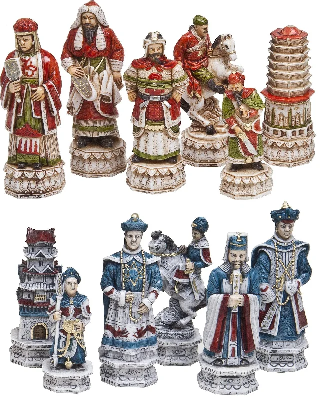 5 3/4" Ming Dynasty Themed Chessmen