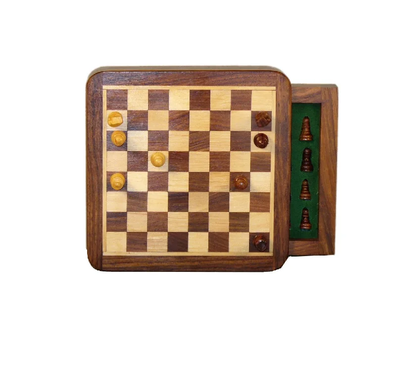 Chess Set - 5" Wood Magnetic Chess