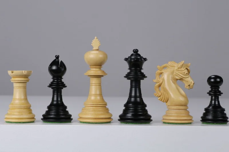 American Adios Designed True Ebony Chess Pieces