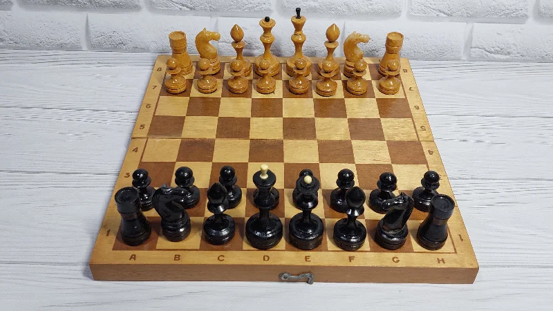 Beautiful Soviet wooden chess. A great gift for chess lovers!