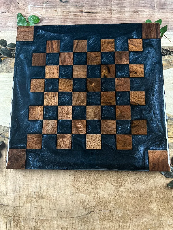 Black Onyx Walnut Chess Board