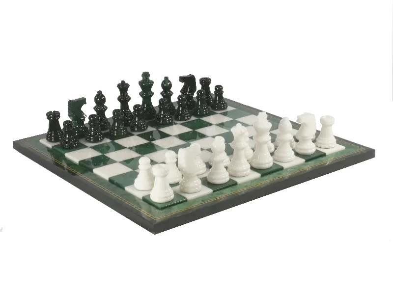 Chess Set - Alabaster in Wood Frame