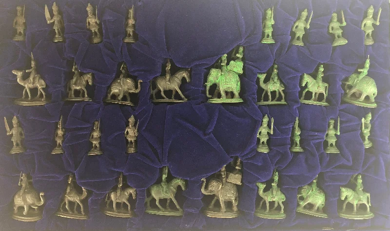 Brass Maharaja Army Chess Pieces