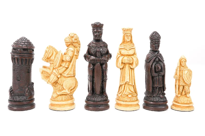 Camelot Chess Pieces by Berkeley - Russet Brown