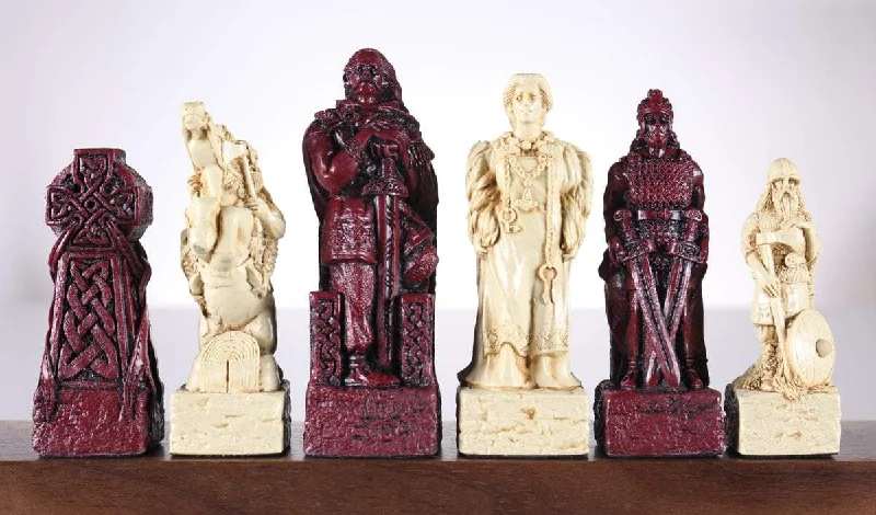 Celtic Vs. Vikings Chess Pieces - SAC Antique Finish